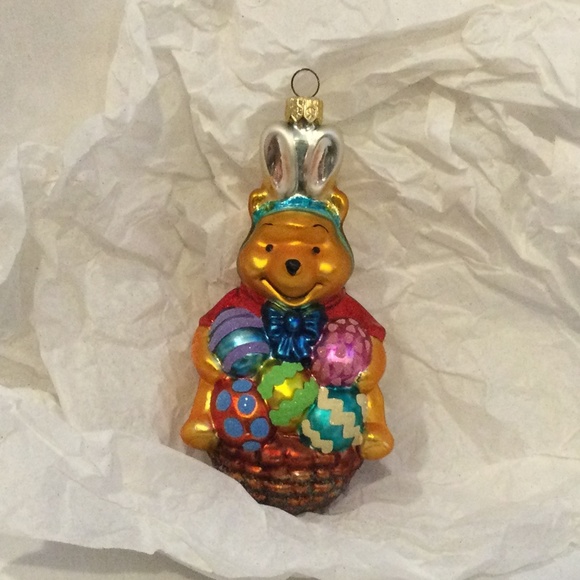 Christopher Radko 1999 Disney Easter Winnie The Pooh Bunny Ears Ornament - NEW - Picture 1 of 2
